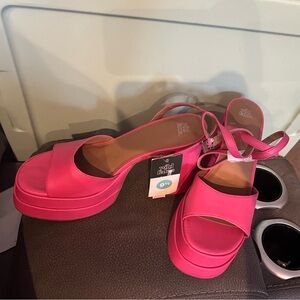 Barbie pink platform wedges. Brand new; never worn